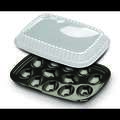 Quikpak D & W Fine Pack 12 Egg PET Black Tray With Clear Dome, PK328 I51P